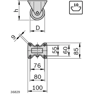 Zestaw kołowy z kolnierzem mocującym D125 F900N 2