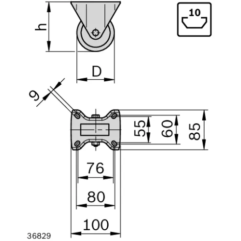 Zestaw kołowy z kolnierzem mocującym D125 F900N