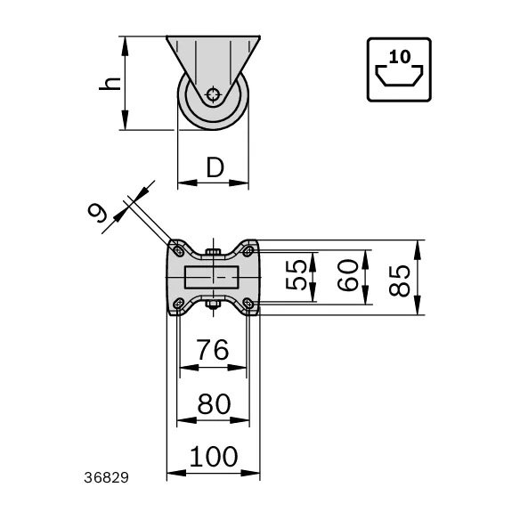 Zestaw kołowy z kolnierzem mocującym D125 F900N