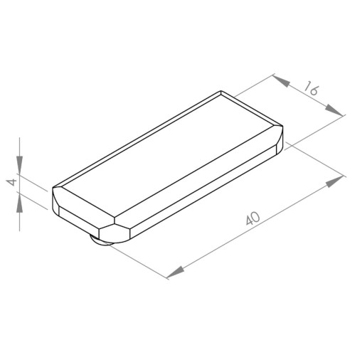 Zaślepka 16x40 czarna