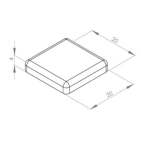 Zaślepka 20x20 czarna