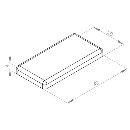 Zaślepka 20x40 czarna