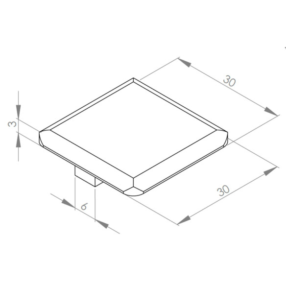 Zaślepka 30x30 czarna