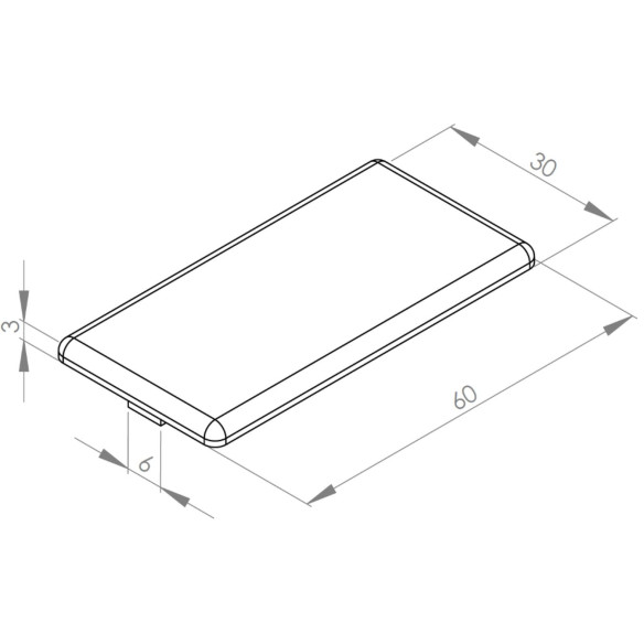 Zaślepka 30x60 czarna