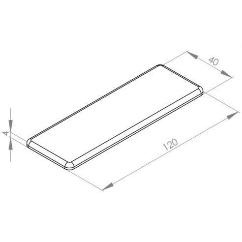 Zaślepka 40x120 czarna