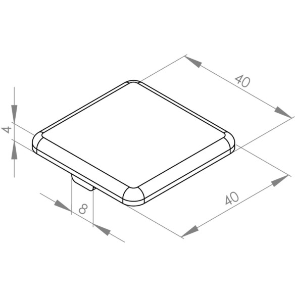 Zaślepka 40x40 czarna