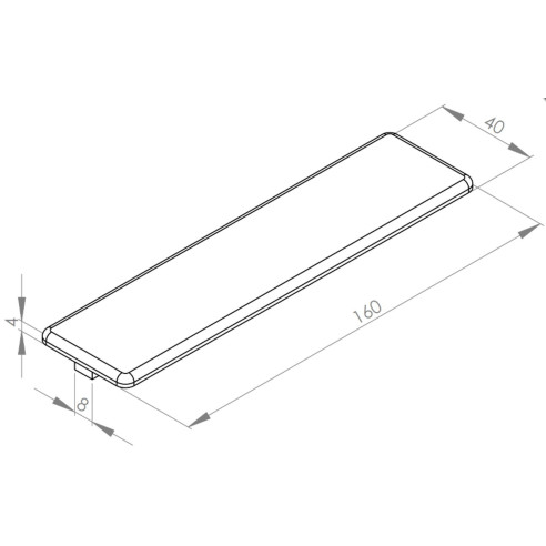Zaślepka 40x160 czarna
