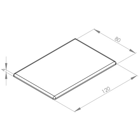 Zaślepka 80x120 czarna