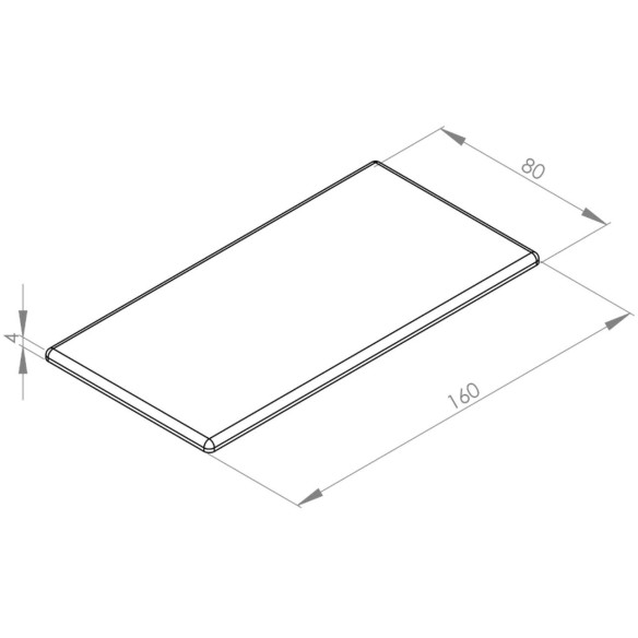 Zaślepka 80x160 czarna