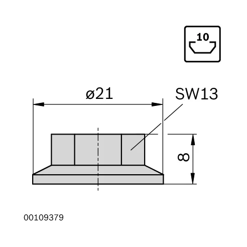 Nakrętka kołnierzowa M8
