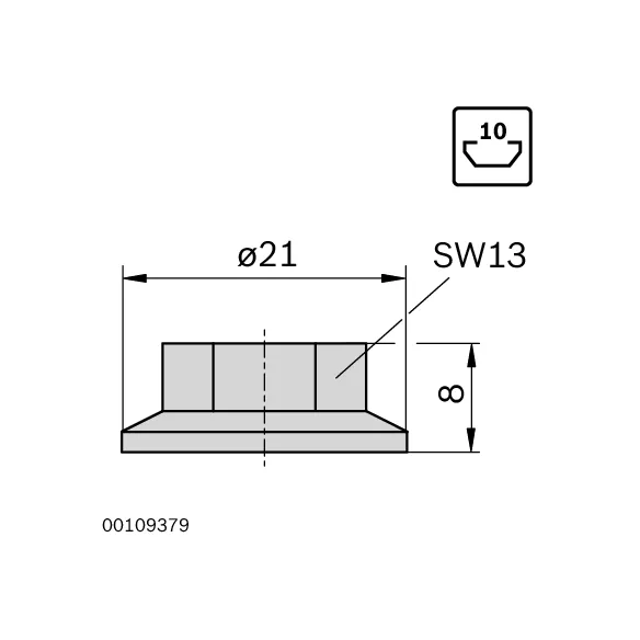 Nakrętka kołnierzowa M8