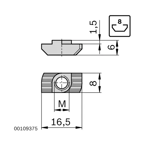 Nakrętka młoteczkowa M6 [8]