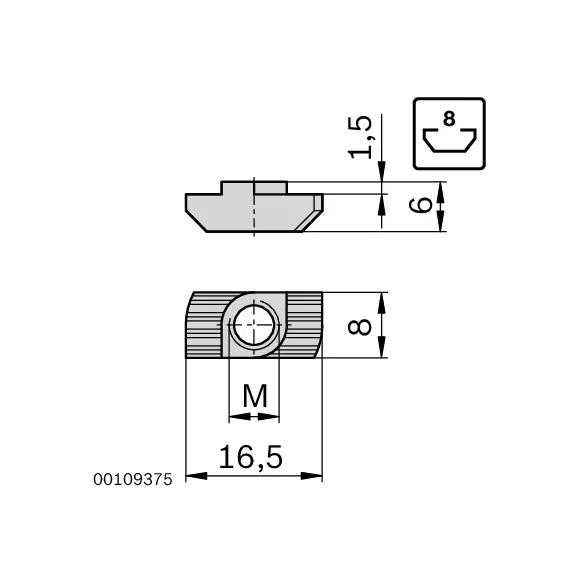 Nakrętka młoteczkowa M6 [8]