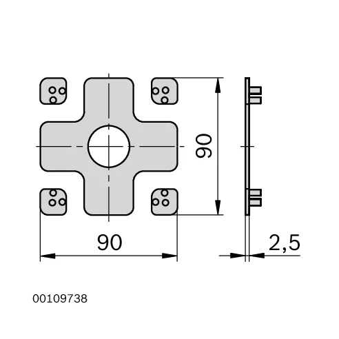 Uszczelnienie czołowe 90x90
