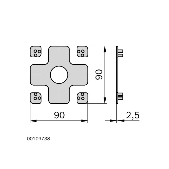 Uszczelnienie czołowe 90x90