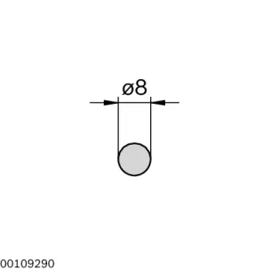 Pręt do drzwi rozsuwanych D8 2