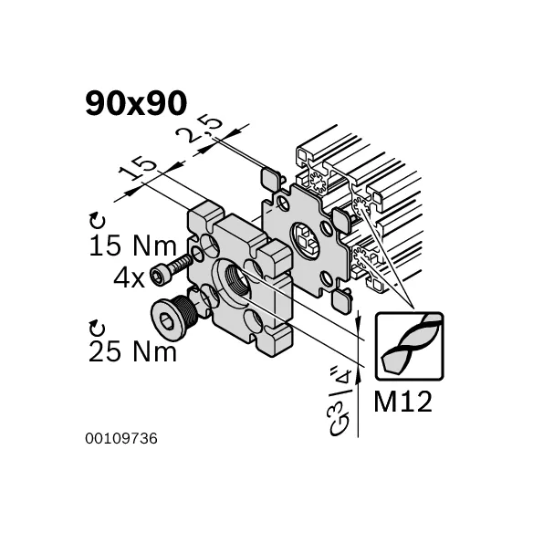 Płyta kołnierzowa 90x90