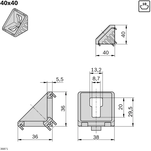 Kątownik 40x40 [10]
