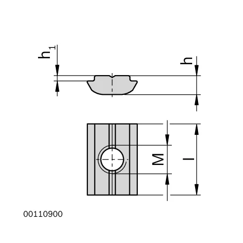 Wpust rowkowy obracany  M5 [8]