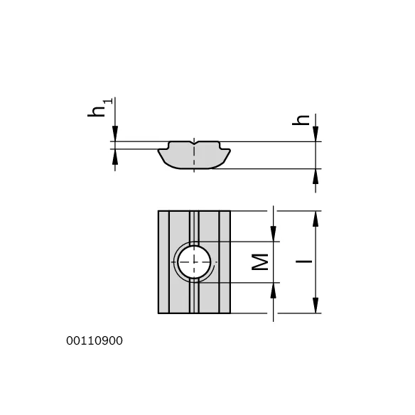 Wpust rowkowy obracany  M5 [8]