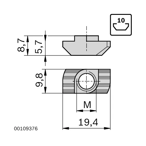 Nakrętka młoteczkowa M6 [10]