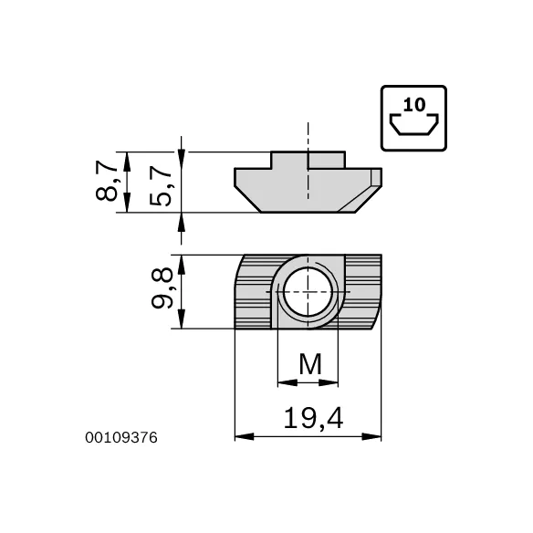 Nakrętka młoteczkowa M6 [10]