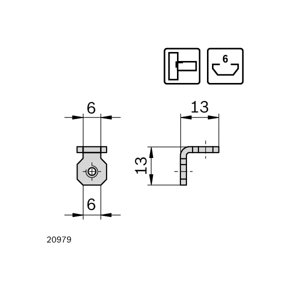 Kątownik wewnętrzny A [6] 