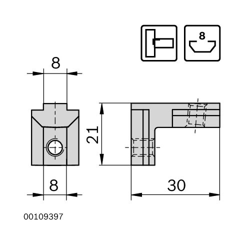 Kątownik wewnętrzny D [8]