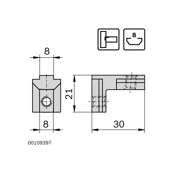 Kątownik wewnętrzny D [8]